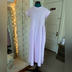 Light Purple Cotton Knit Dress